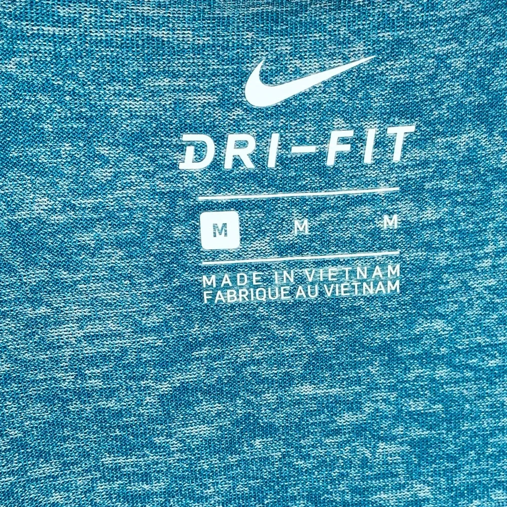 NIKE: Women’s Dri-Fit Short Sleeve Turquoise Blue Shirt - Size Medium